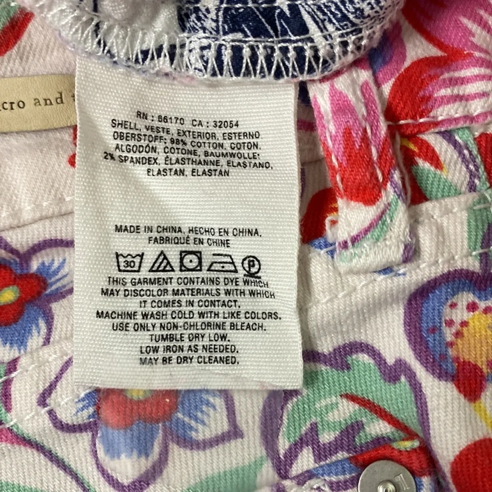 Pilcro & the Letterpress by Anthropologie Floral Mid-rise Skinny Jeans S… - Picture 10 of 11